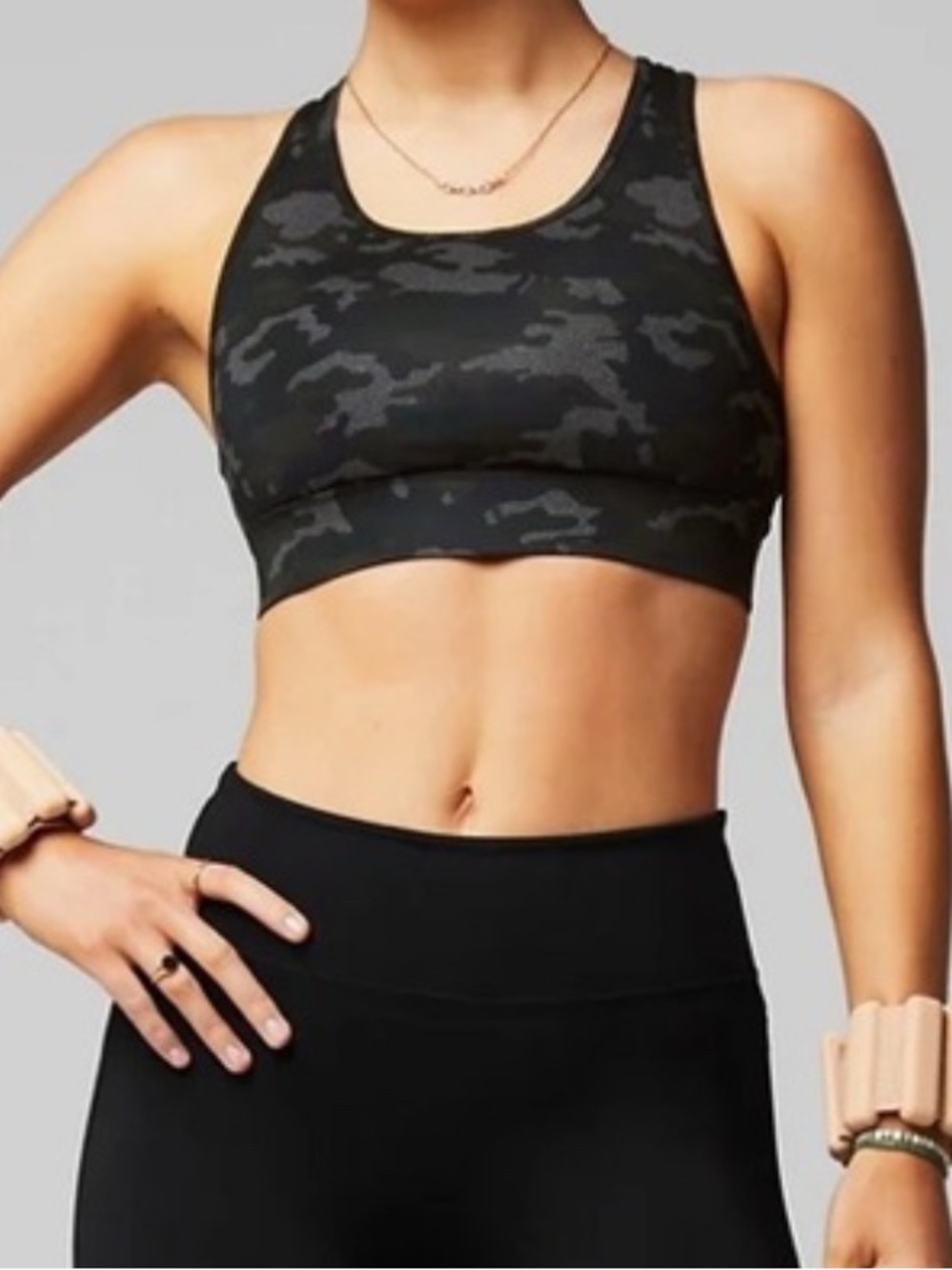Women's MediumBlack Camo Sports Bra